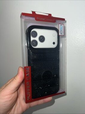 Viral Black Bling Puffer Case iPhone